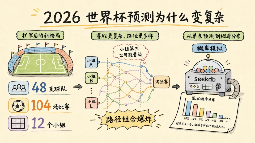2026 世界杯扩军后的预测难度示意