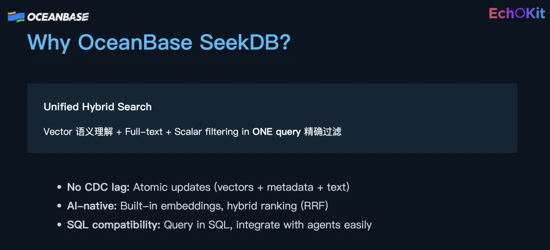 EchoKit x OceanBase seekdb：开源的本地化语音 AI 框架