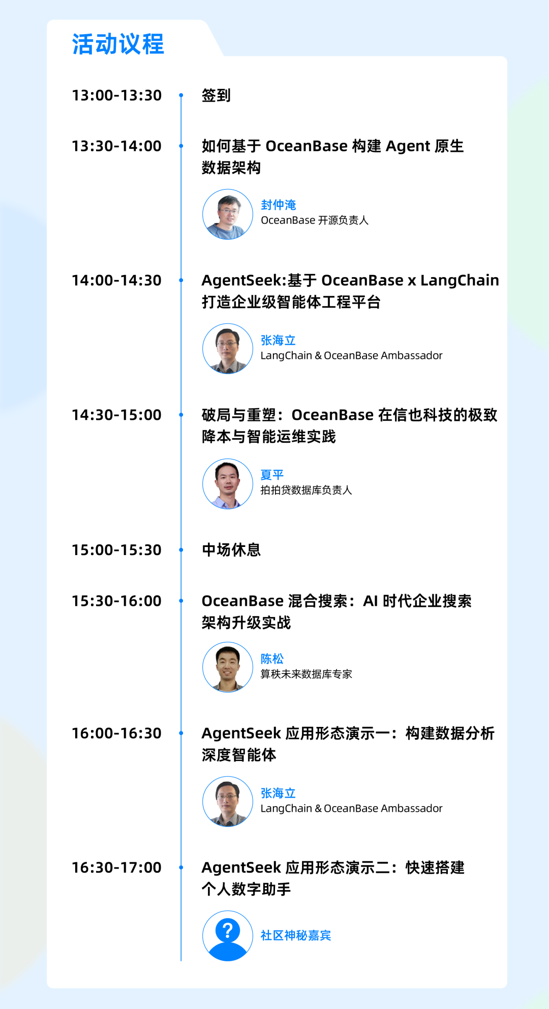 上海 OceanBase × LangChain Meetup 活动海报