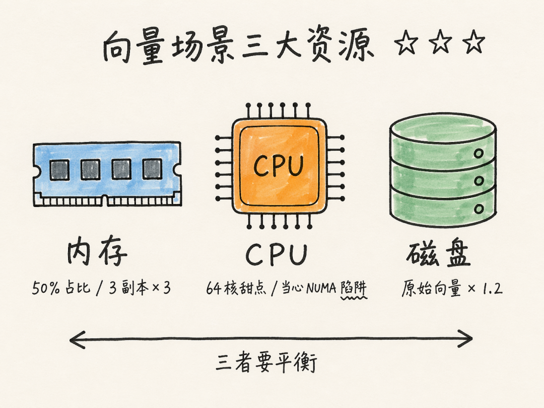 向量数据库内存与 CPU 资源规划配图