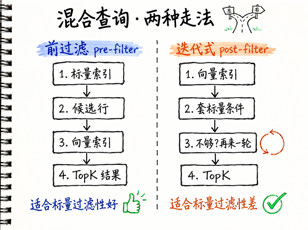 geohash 标量过滤与向量混合查询示意图